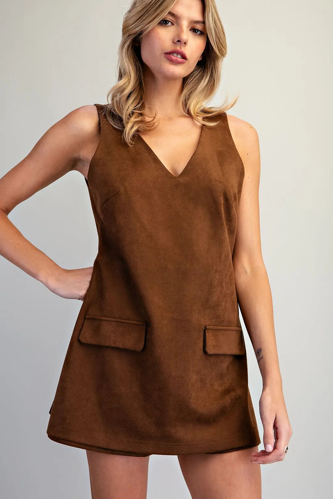 Mocha Suede Romper