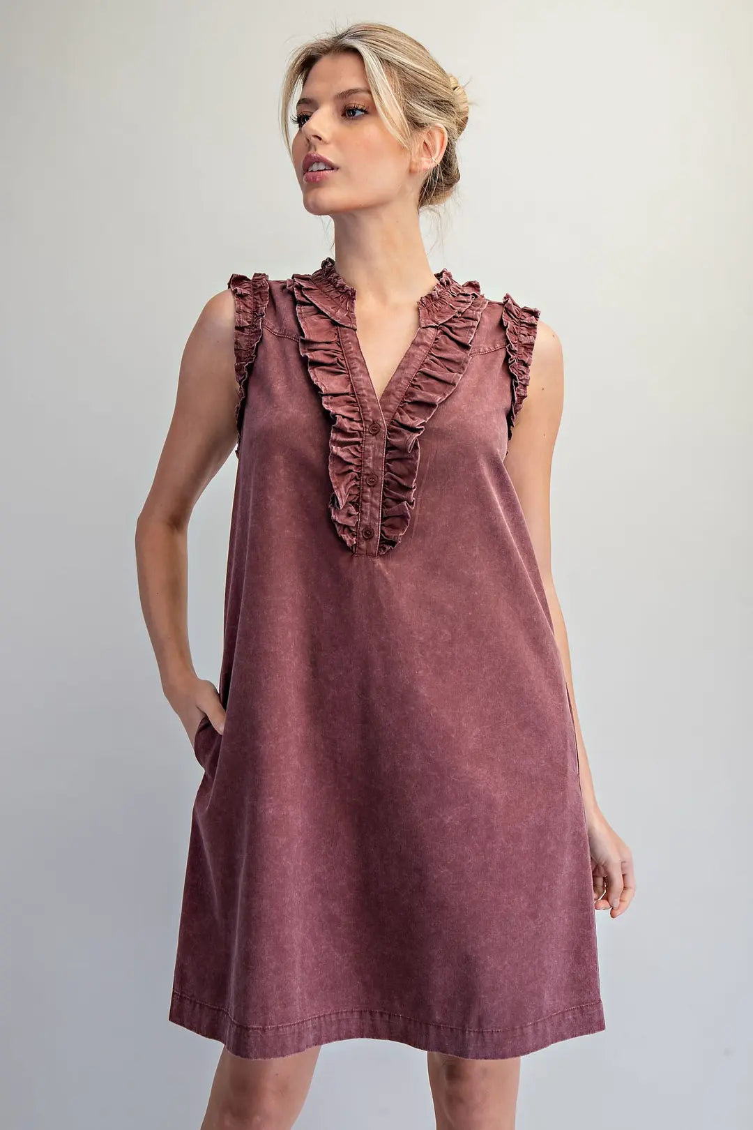 Mineral Ruffled Mini Dress