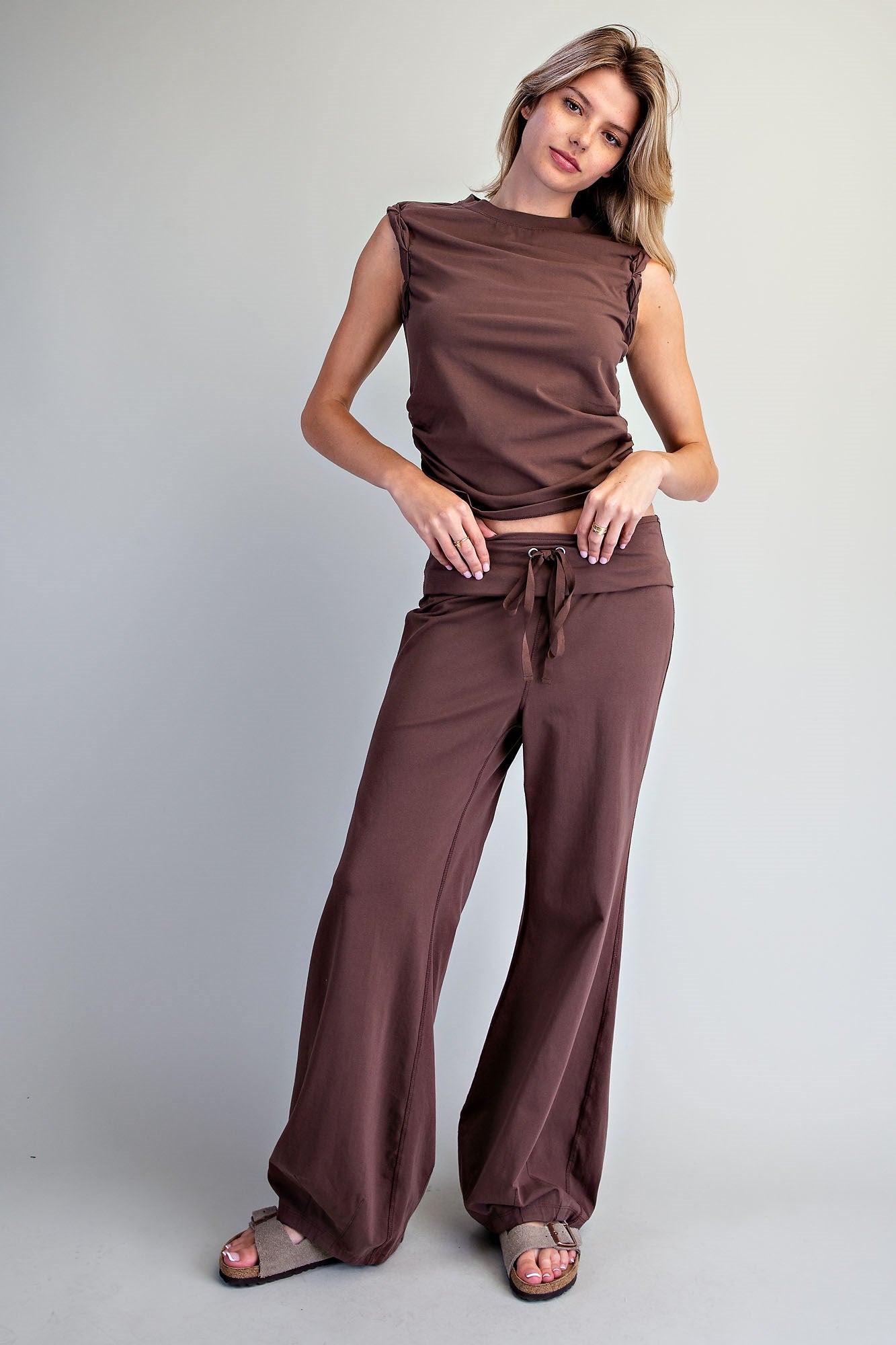 Mocha Sleeveless Set