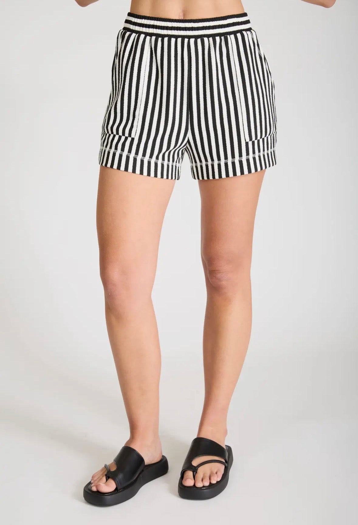 Drop Shoulder Striped Lounge Set