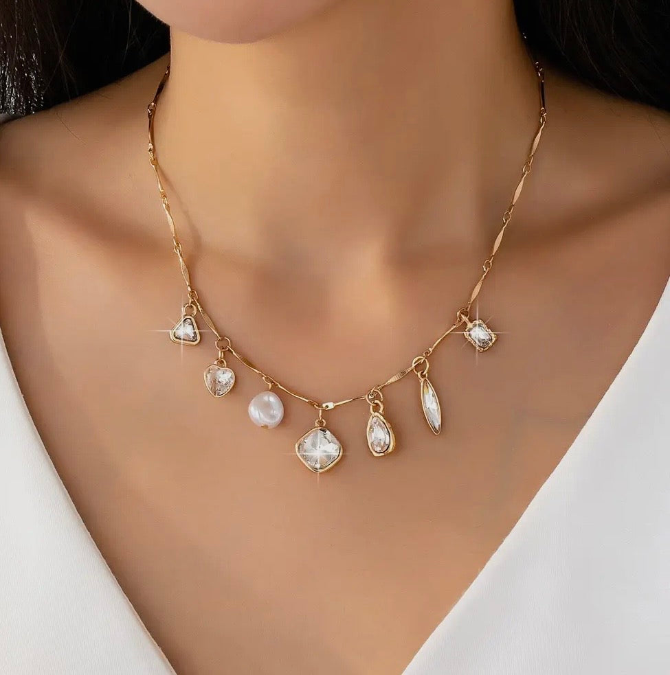 Pearl Charm Style Necklace