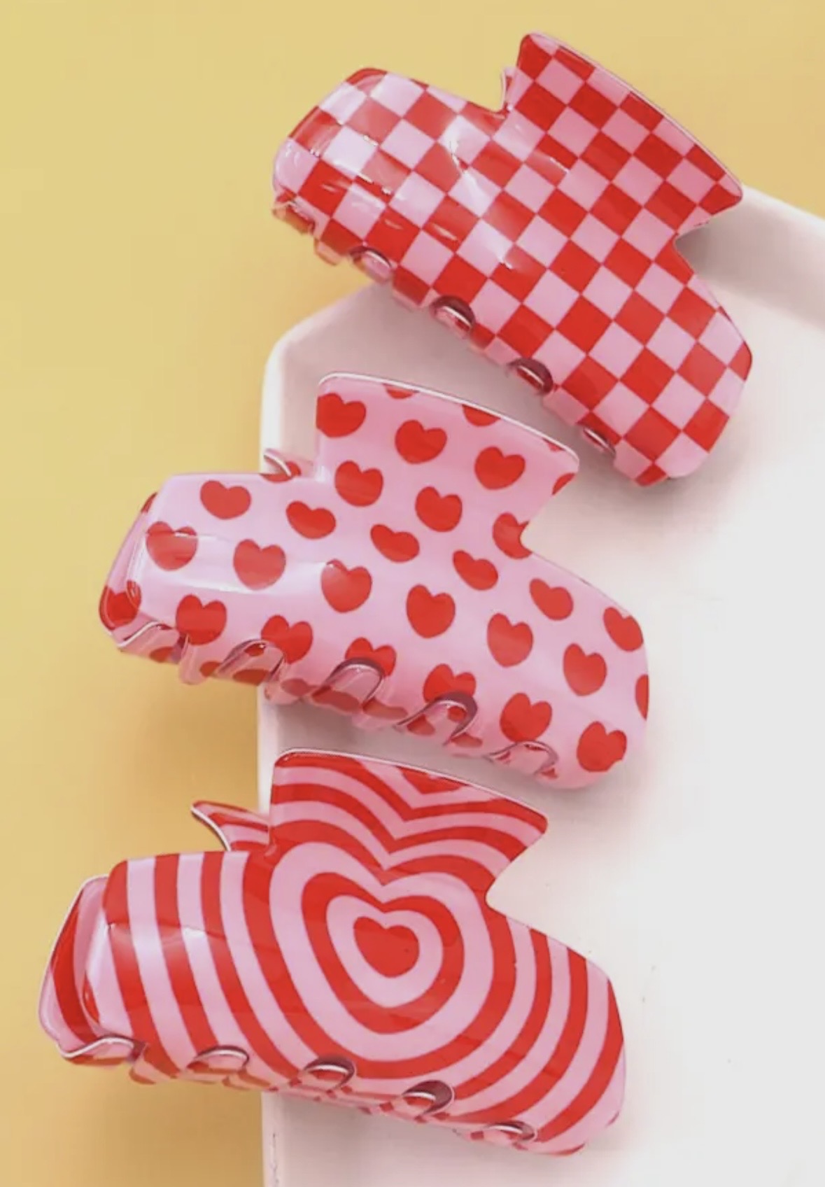 Valentine Style Claw Clips