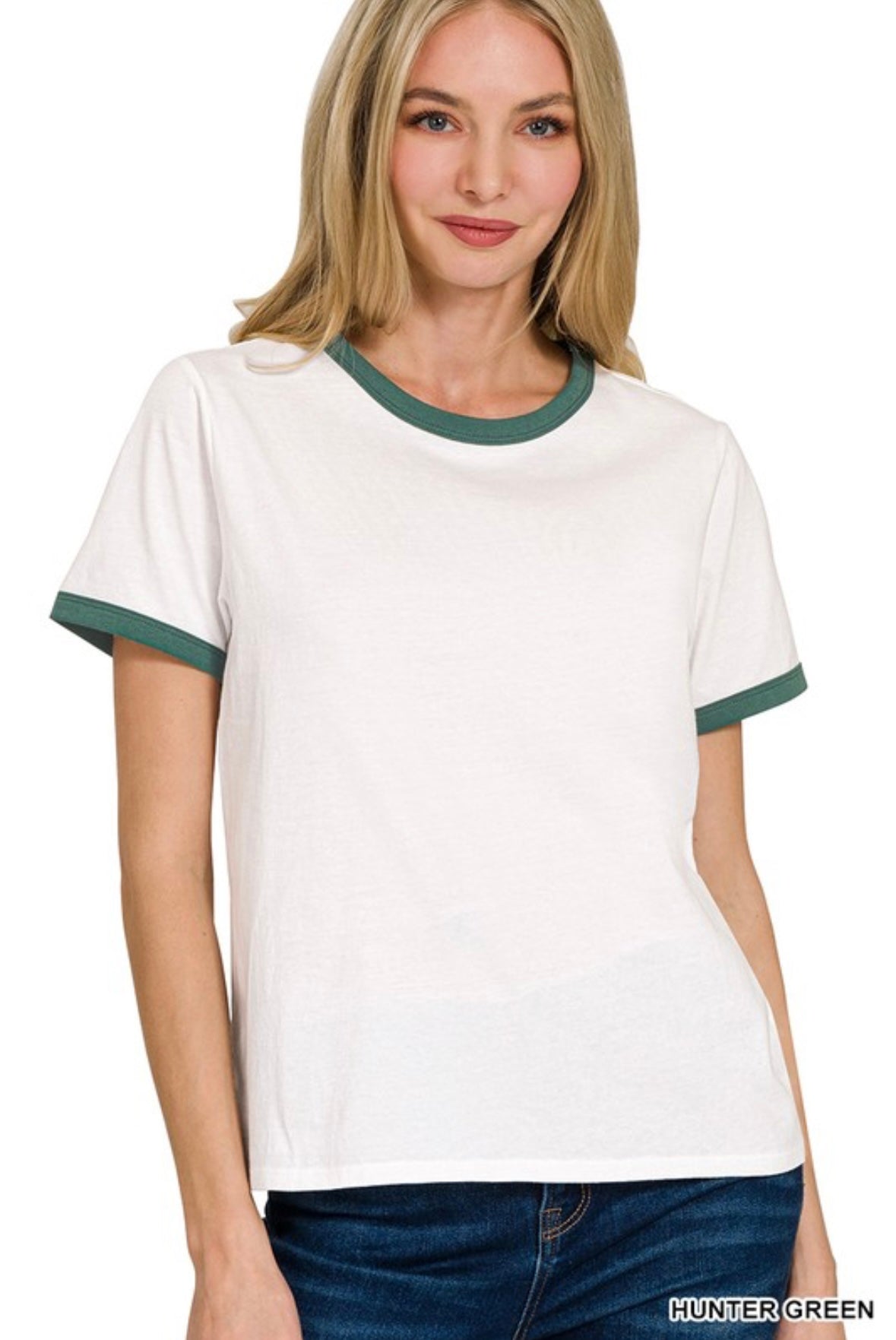 Accent Color Collar Basic Tee
