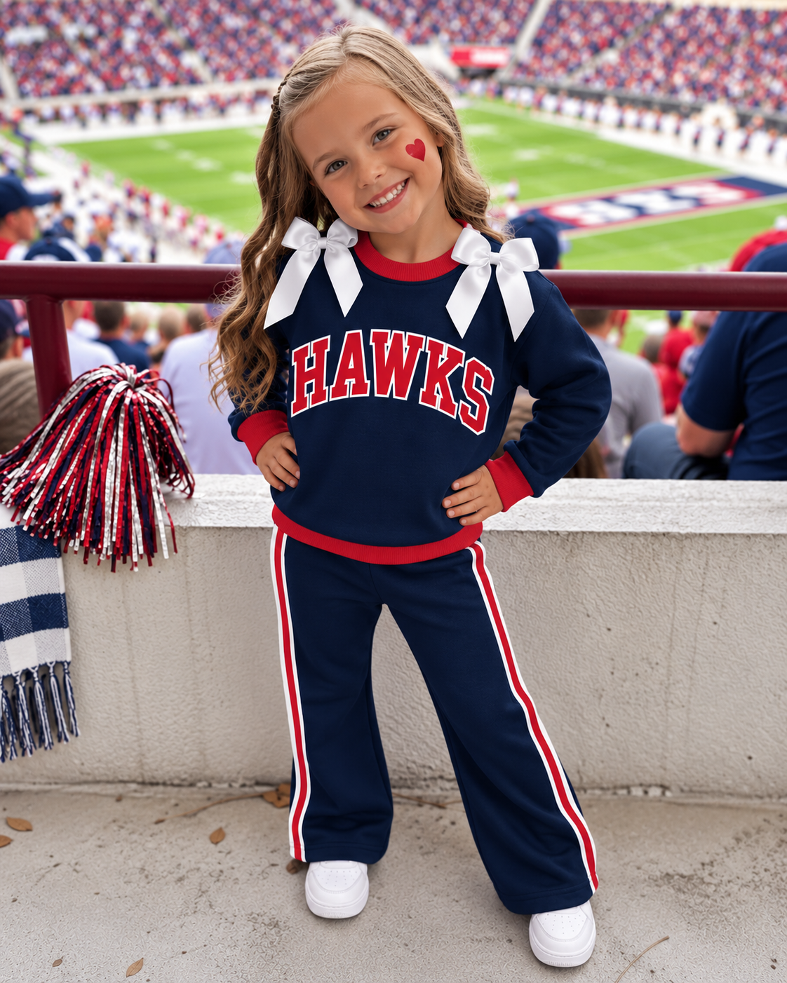 KIDS- Bow sweatshirt set HJ