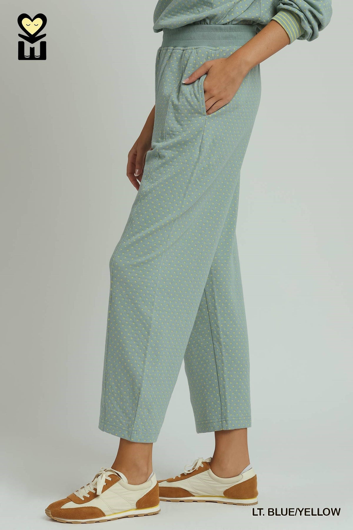 Long Sleeve Polka Dot Blue & Yellow Set