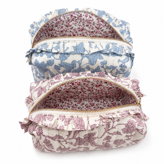 Ellison+Young French Toile Ruffle Cosmetic Case