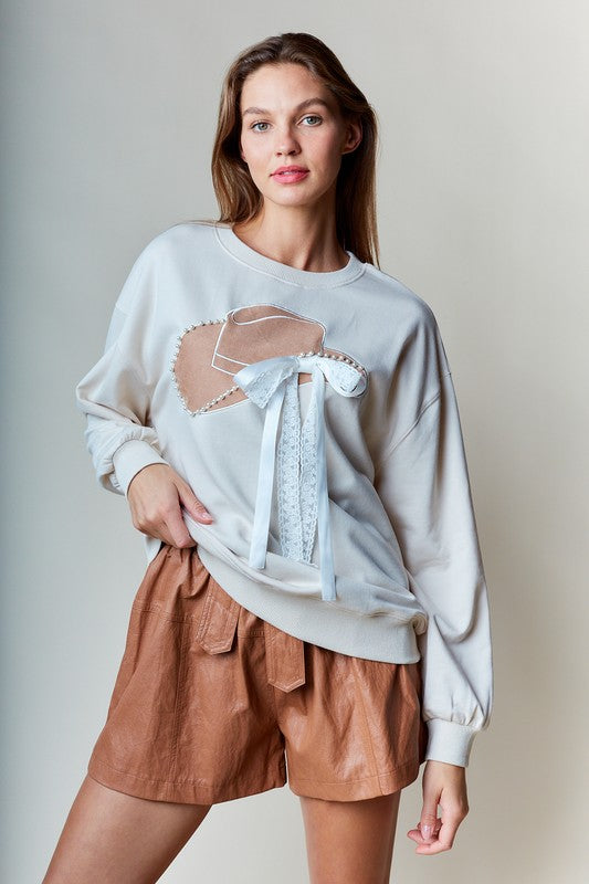 Cowboy Hat Appliqué Pullover