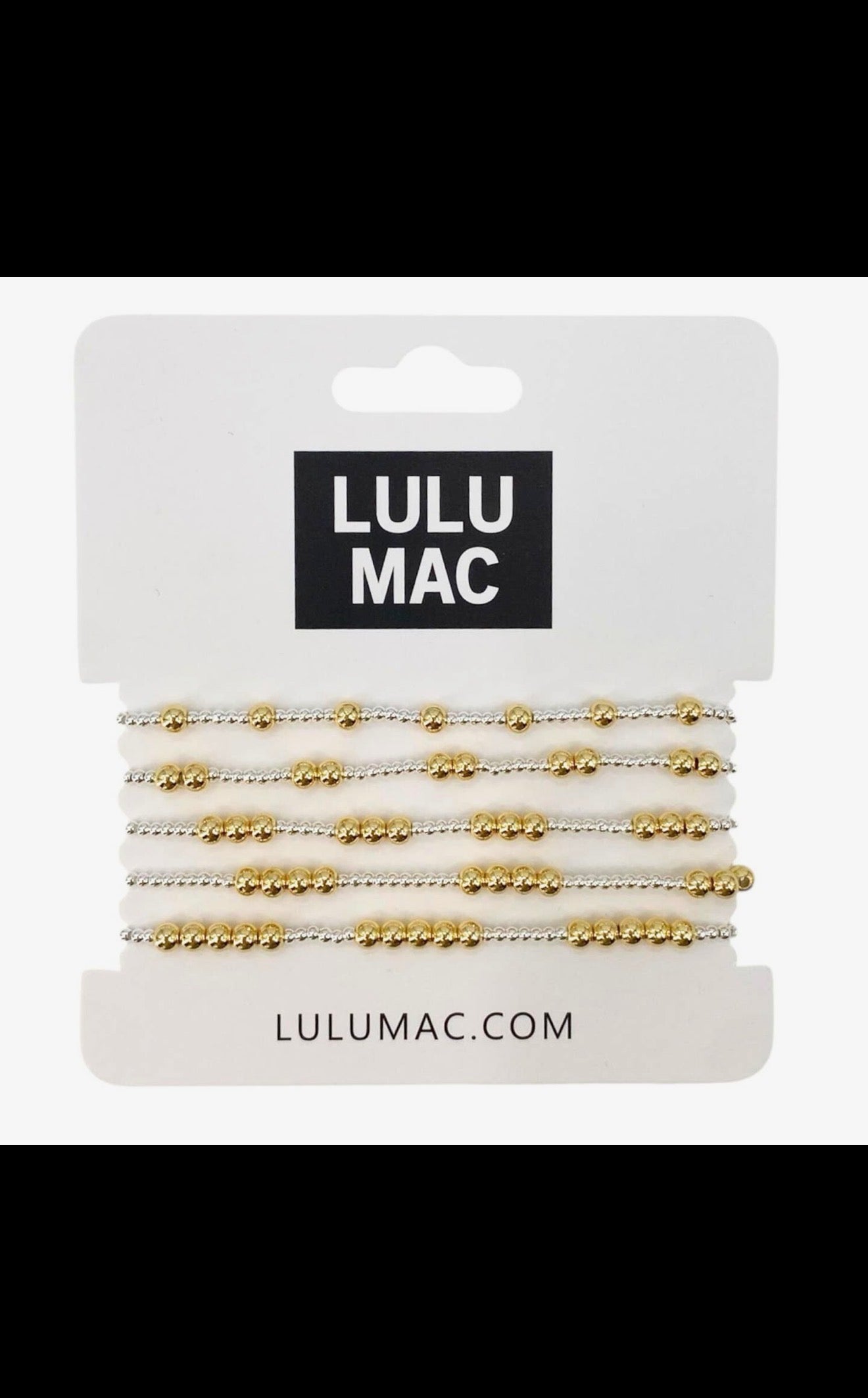 LULU MAC gold beaded bracelets