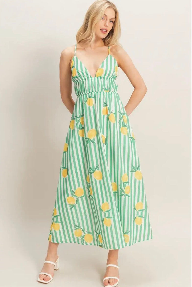 Lemon Stripe Maxi