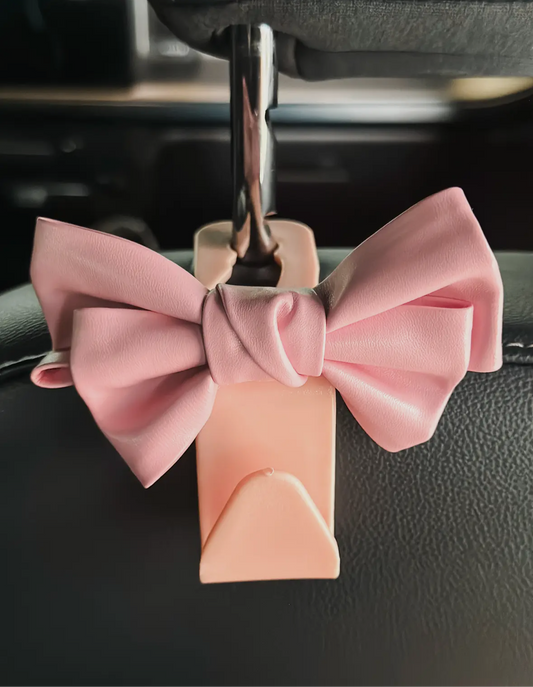 Pleather Bow Car Hanger