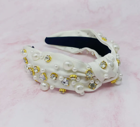 Jeweled Satin Headband