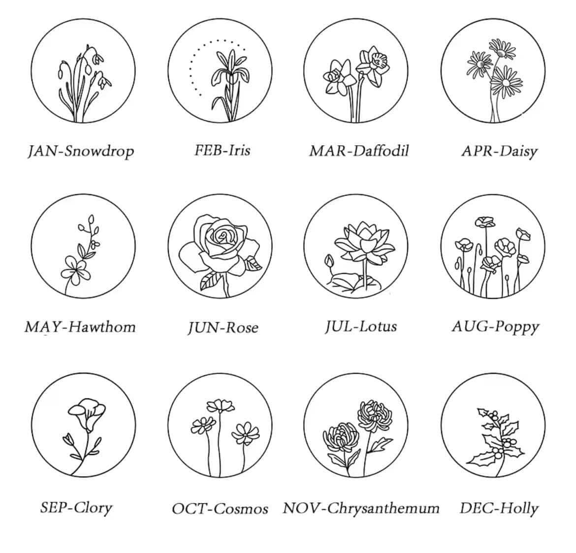 Birth Flower Necklace