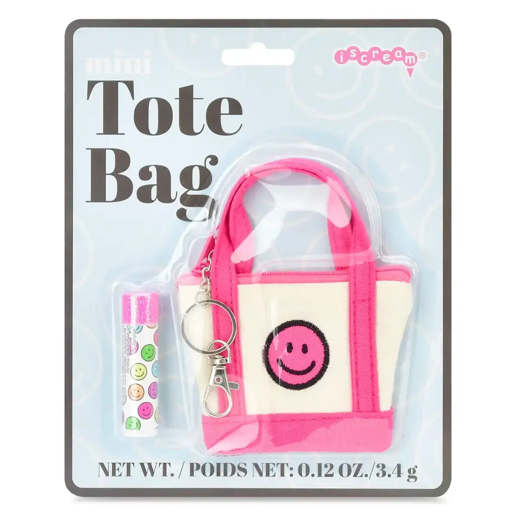 KIDS- Mini Tote Bag Lip Balm Key Chain Set