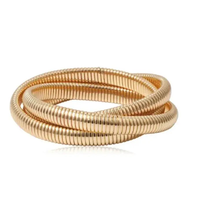 Gold Chunky Bangle Set