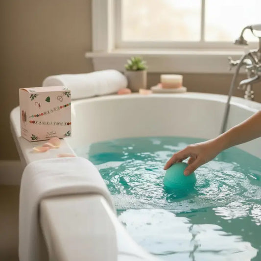 Garland Bath Bomb - Christmas Friendship Bracelet Design