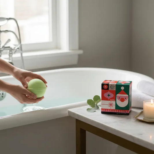 Geo Bath Bomb -Geometric Modern Santa Christmas Gift