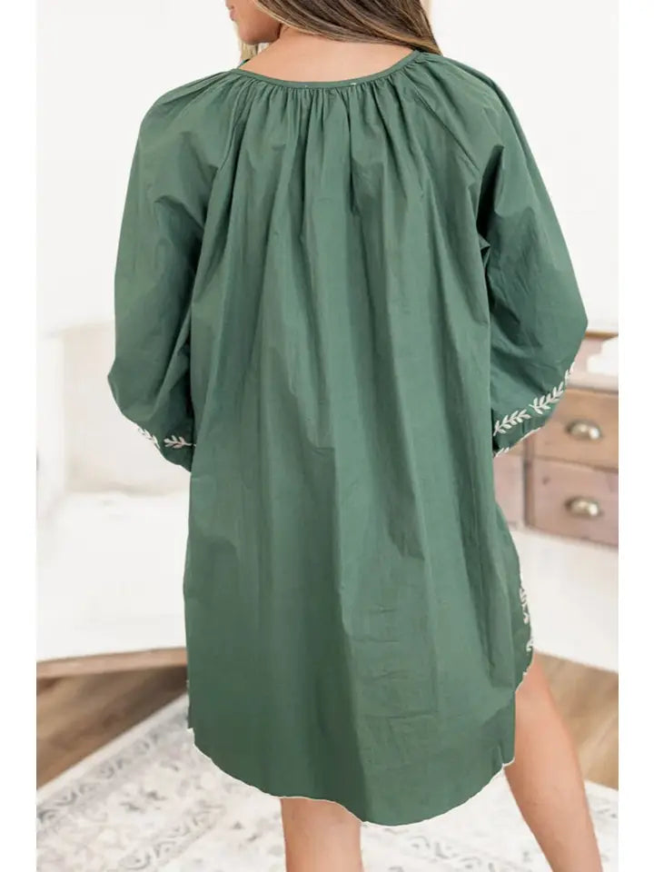 Boho Floral Puff Sleeve Spring Dress