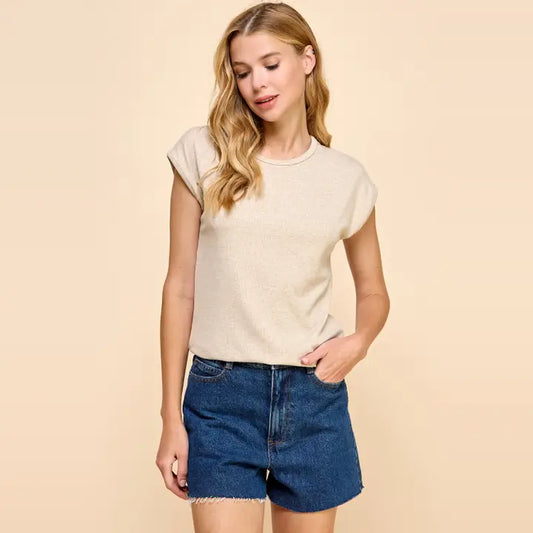 Basic Solid Ribbed Top