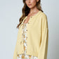 RAW EDGE EXPOSED SEAM BUTTON DOWN KNIT CARDIGAN