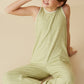 Girls Stitch Ribbed Knit Jumpsuit