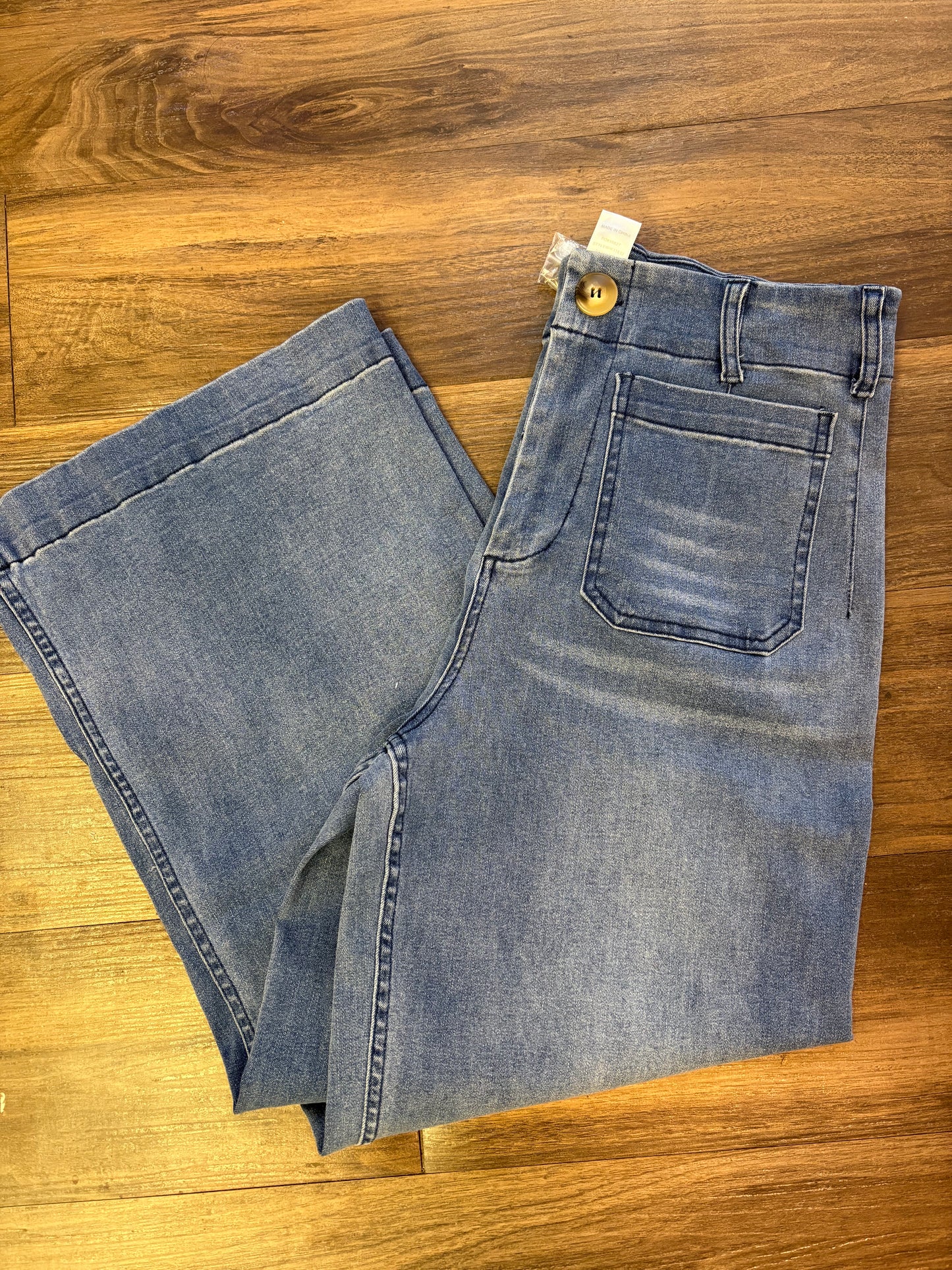 Straight Leg Denim Pants