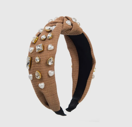 Diamond & Pearl Earthtone Headband