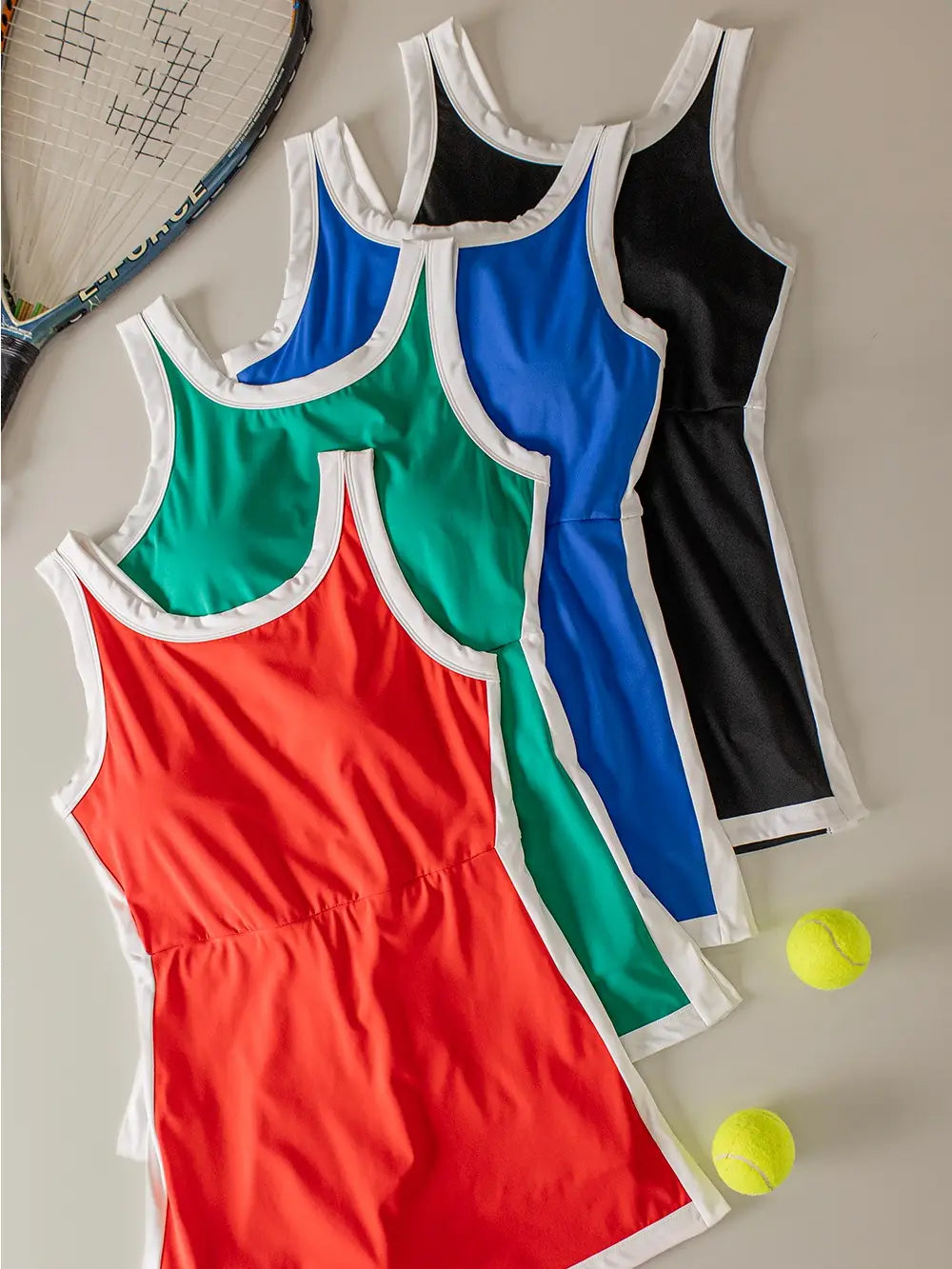 Color Block Activewear Mini Dress w/ Bra Cap