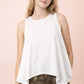 White Flare Tank