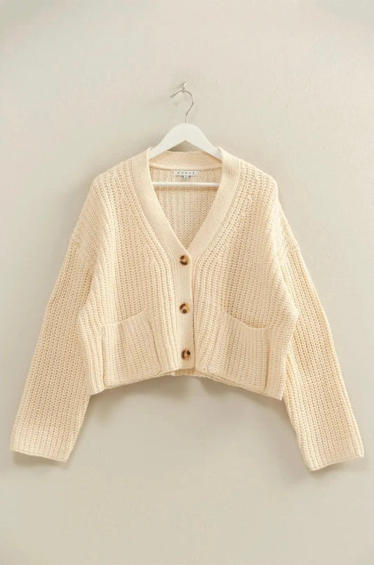 Knit Crop Pocket Cardi