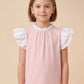 Girls Soft Knit Ruffle Blouse