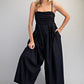 Pleated Wide Leg Jumpsuit