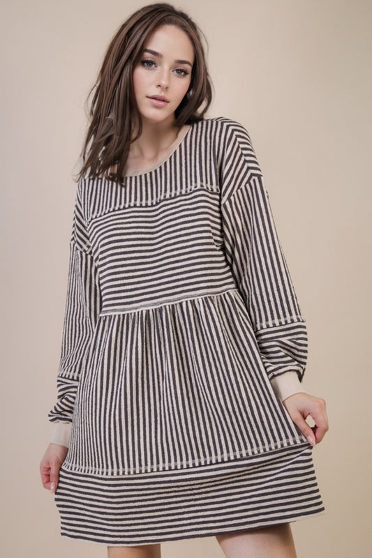 The Chai Stripe Sweater Dress