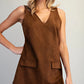 Mocha Suede Romper