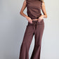 Mocha Sleeveless Set