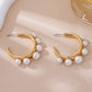 Bold Pearl Hoops