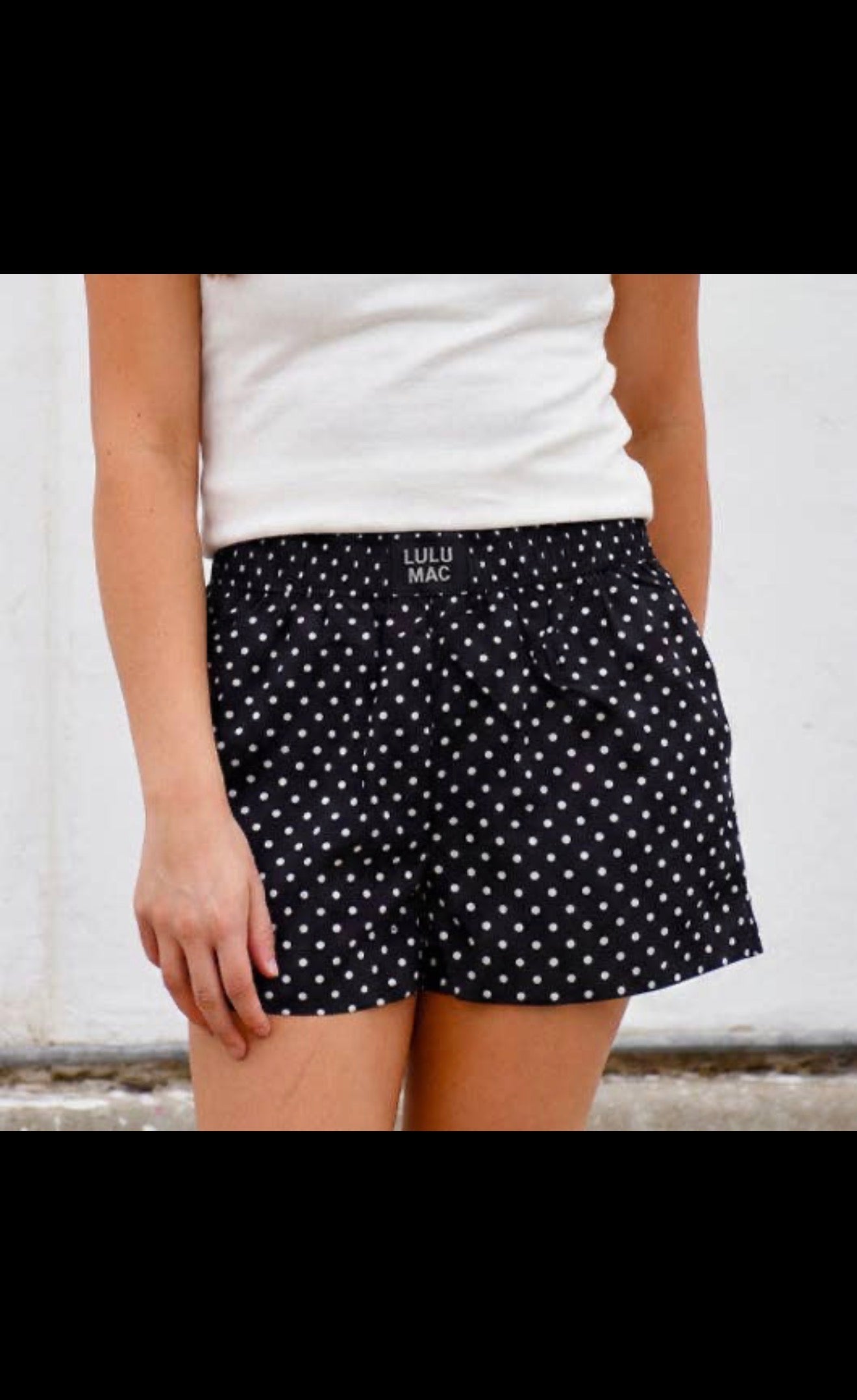 LULU MAC mini black polka dots shorts