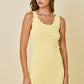 Yellow Scallop Slim Fit Dress