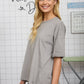 WASHED EXPOSED SEAM RELAXED T-SHIRT