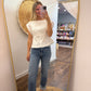 Light White Scallop Top