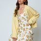 RAW EDGE EXPOSED SEAM BUTTON DOWN KNIT CARDIGAN