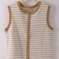 NT12503-Stripe Knit Button Down Top