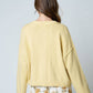RAW EDGE EXPOSED SEAM BUTTON DOWN KNIT CARDIGAN