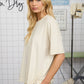 WASHED EXPOSED SEAM RELAXED T-SHIRT