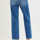 High Rise Ankle Straight Distressed Jeans