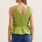 Smocked Bodice Sleeveless Top