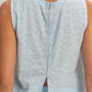 Back Button Eyelet Tank Top