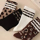WOMAN ANIMAL LEOPARD HALF CREW THROWBACK SOCKS | 40S02071