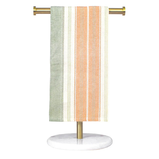 Harvest Stripe Hand Towel Orange/Green