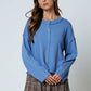 RAW EDGE EXPOSED SEAM BUTTON DOWN KNIT CARDIGAN