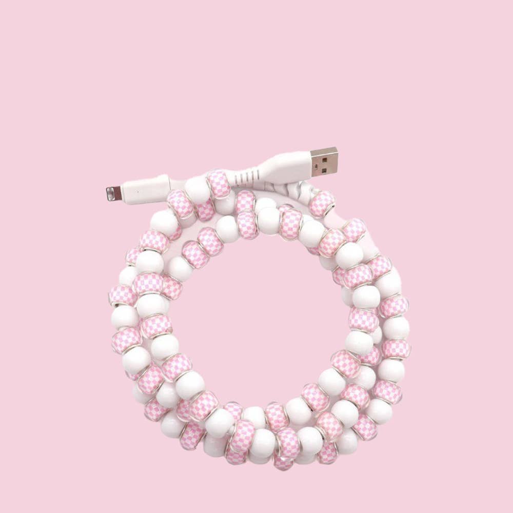 Beaded Data Cable 2 in 1 type-c to ip15